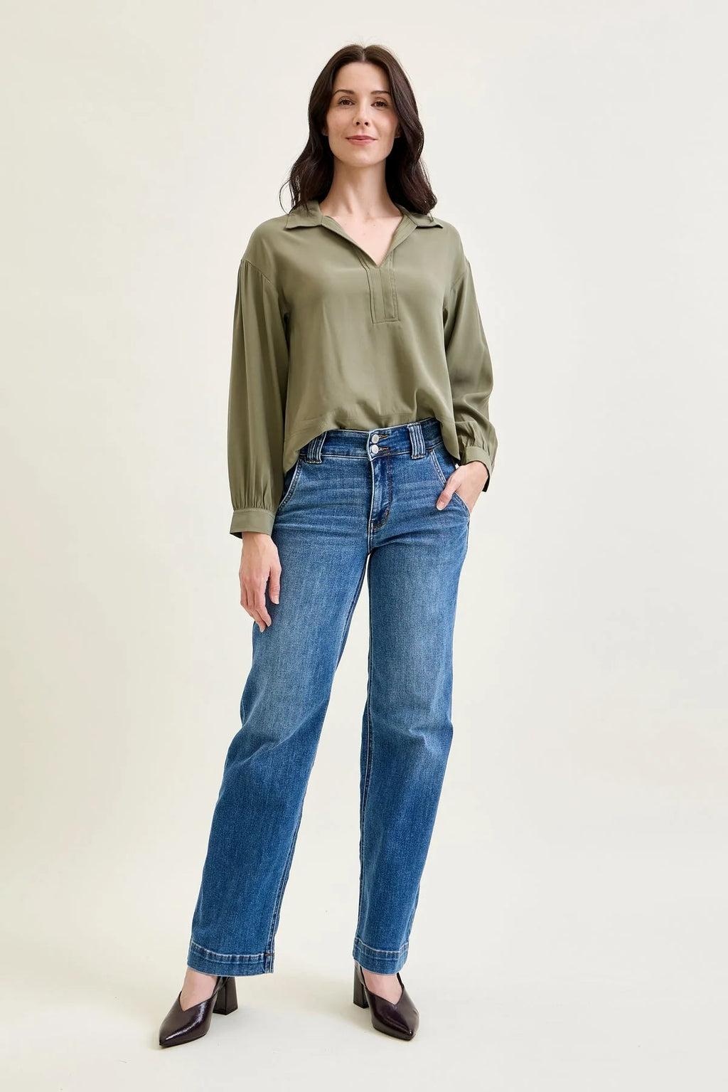 Penny Wide Denim Trouser