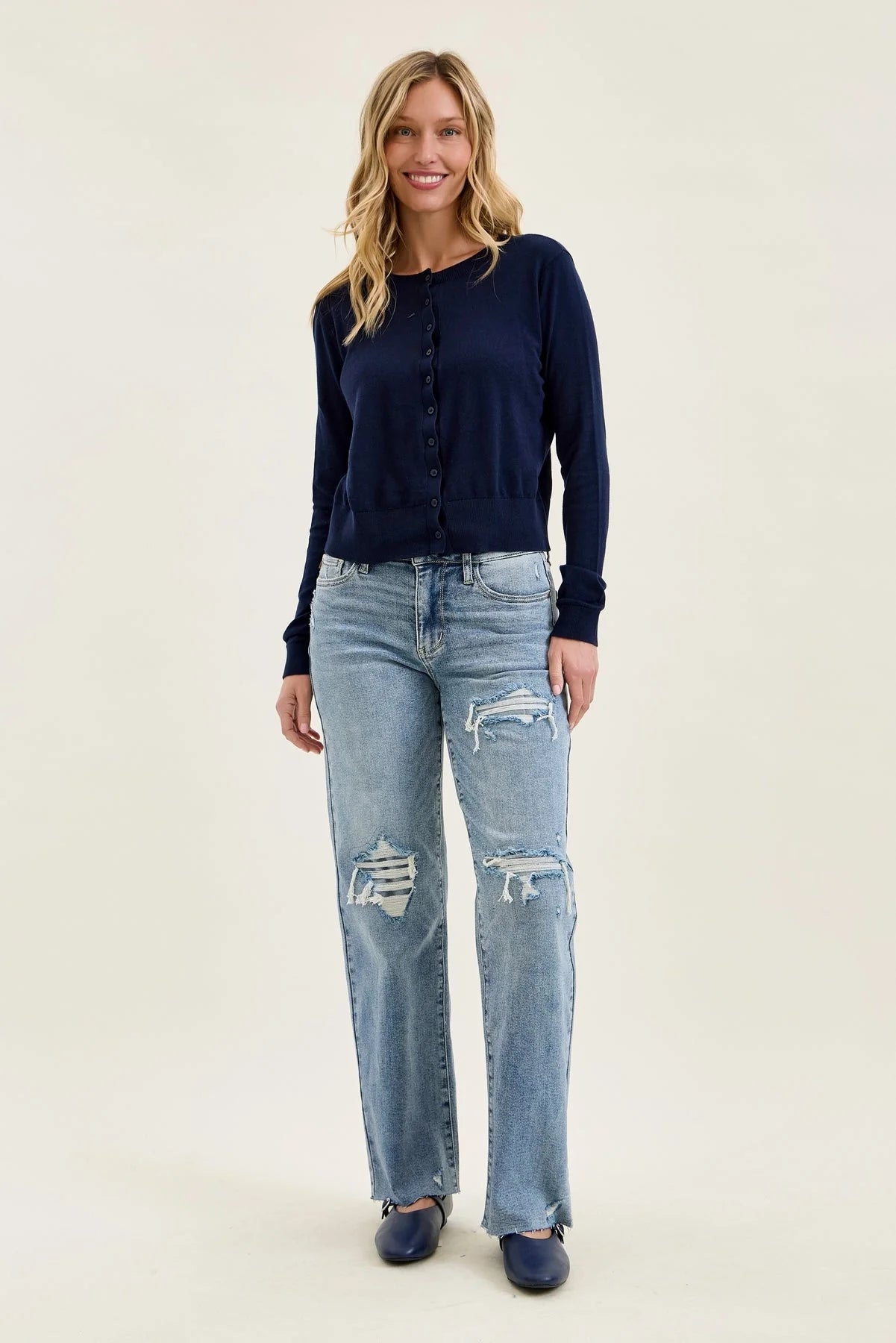 Brenda Retro 90's Destructed Straight Fit