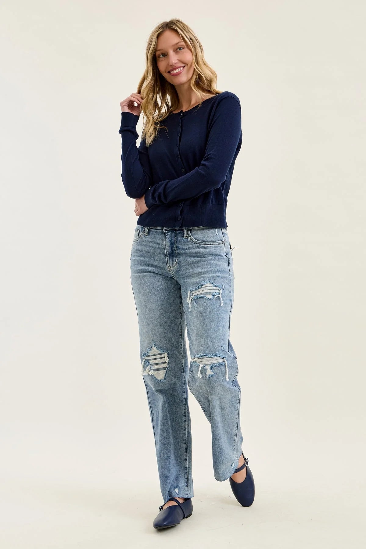 Brenda Retro 90's Destructed Straight Fit
